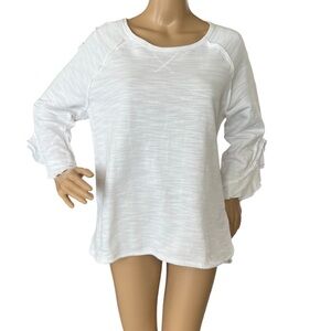 Soft Surroundings Tunic Top Ruffle Split Sleeves